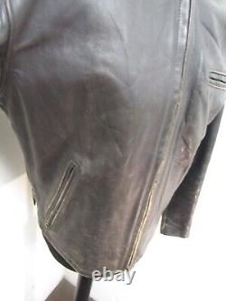 Vintage 70's Schott Leather Cafe Racer Motorcycle Jacket Size 42