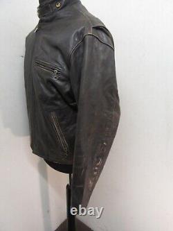 Vintage 70's Schott Leather Cafe Racer Motorcycle Jacket Size 42