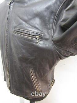 Vintage 70's Schott Leather Cafe Racer Motorcycle Jacket Size 42