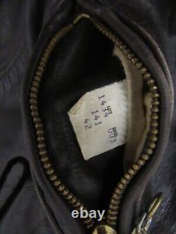 Vintage 70's Schott Leather Cafe Racer Motorcycle Jacket Size 42