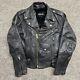 Vintage 70s 80s Wilsons Leather Motorcycle jacket biker lined black grunge sz 42