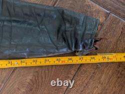 Vintage 70s Black Leather Motorcycle Jacket Mens 38 Talon Zip Biker