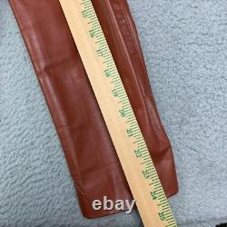 Vintage 70s Cafe Leather Jacket Sz 42 Burnt Orange Racer Motorcycle