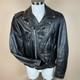 Vintage 70s Motorcycle Jacket Mens 44 Excelled Black Leather Pebbled Grain USA