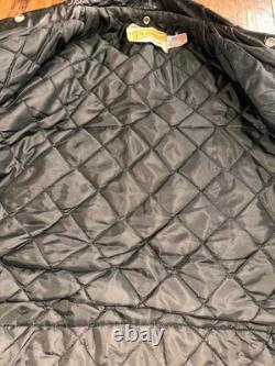 Vintage 70s Or 80s Brown And Black Leather Schott Perfecto Jacket Size 48