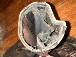 Vintage 70s Or 80s Brown And Black Leather Schott Perfecto Jacket Size 48