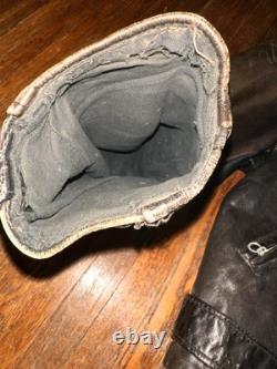 Vintage 70s Or 80s Brown And Black Leather Schott Perfecto Jacket Size 48