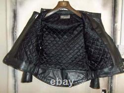 Vintage 80's Belstaff Leather Perfecto Motorcycle Biker Jacket Size 40