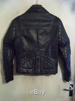 Vintage 80's Belstaff Leather Perfecto Motorcycle Jacket Size 40 Small So 36
