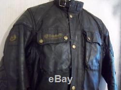 Vintage 80's Belstaff Tourmaster Trophy Waxed Motorcycle Jacket Size 38
