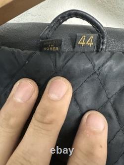 Vintage 80's Hein Gericke Men's Black Leather Motorcycle Jacket Size 44