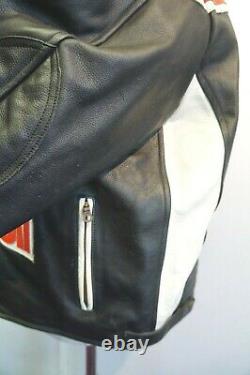 Vintage 80's Leather Alpinestars Motorcycle Jacket Size Uk XL With Red Bull Logo