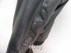 Vintage 80's Leather Swedish Tanker Motorcycle Jacket Size XL