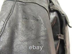 Vintage 80's Leather Swedish Tanker Motorcycle Jacket Size XL
