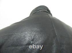 Vintage 80's Leather Swedish Tanker Motorcycle Jacket Size XL