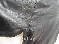 Vintage 80's Leather Swedish Tanker Motorcycle Jacket Size XL