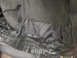Vintage 80's Leather Swedish Tanker Motorcycle Jacket Size XL