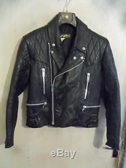 Vintage 80's Lewis Leathers Nevada Leather Motorcycle Jacket Size 40