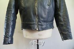 Vintage 80's Lewis Leathers Phantom Motorcycle Blue Jacket Size 44 (uk M)