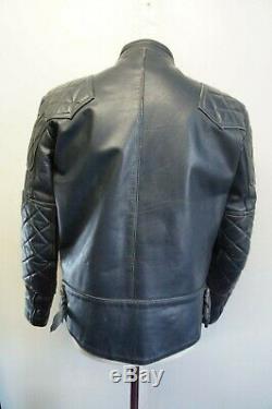 Vintage 80's Lewis Leathers Phantom Motorcycle Blue Jacket Size 44 (uk M)