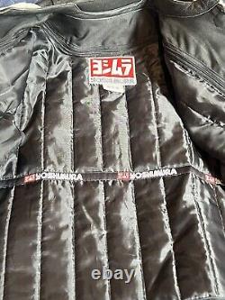 Vintage 80's Yoshimura Armored Motorcycle Racing Leather Jacket, Exc Conc