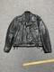Vintage 80s 90s Punk Biker Genuine 100% Cowhide Leather Jacket 46 Black