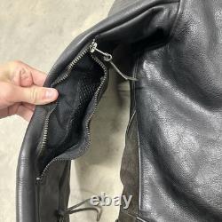 Vintage 80s/90s Vanson Black Leather Motorcycle Jacket Size 40 (M) Moto Patch
