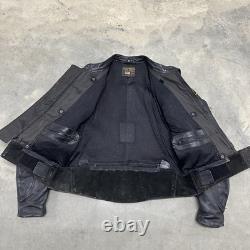 Vintage 80s/90s Vanson Black Leather Motorcycle Jacket Size 40 (M) Moto Patch