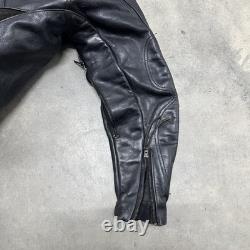 Vintage 80s/90s Vanson Black Leather Motorcycle Jacket Size 40 (M) Moto Patch