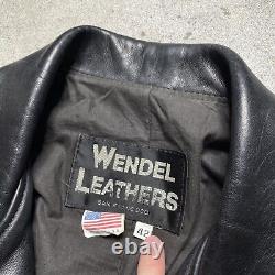 Vintage 80s 90s Wendel Leather San Francisco Motorcycle Biker Moto Jacket Sz 42