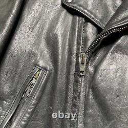 Vintage 80s 90s Wendel Leather San Francisco Motorcycle Biker Moto Jacket Sz 42