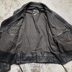 Vintage 80s 90s Wendel Leather San Francisco Motorcycle Biker Moto Jacket Sz 42