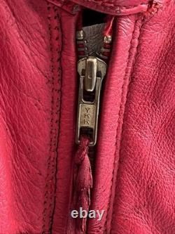 Vintage 80s AGV Italian Cafe Racing Leather Motorcycle Moto GP Jacket Sz 56