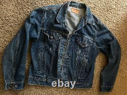 Vintage 80s Levis Trucker Denim Jean Jacket USA MADE Size 42 70506 VERY NICE