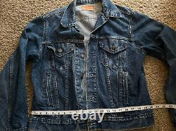 Vintage 80s Levis Trucker Denim Jean Jacket USA MADE Size 42 70506 VERY NICE