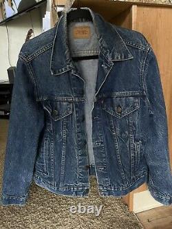 Vintage 80s Levis Trucker Denim Jean Jacket USA MADE Size 42 70506 VERY NICE