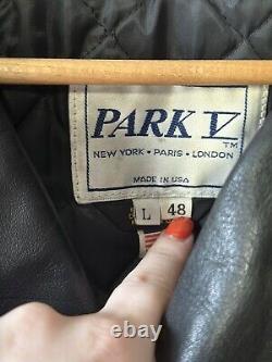 Vintage 80s Park V Leather Jacket Men's Large