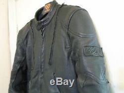 Vintage 90's Belstaff Heavy Leather Motorcycle Jacket Size 42 + Liner