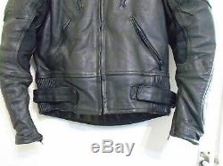 Vintage 90's Belstaff Heavy Leather Motorcycle Jacket Size 42 + Liner