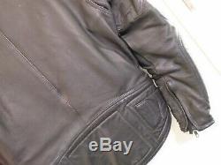 Vintage 90's Belstaff Heavy Leather Motorcycle Jacket Size 42 + Liner