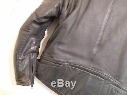 Vintage 90's Belstaff Heavy Leather Motorcycle Jacket Size 42 + Liner