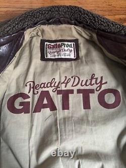 Vintage 90's Brown Leather Moto Jacket Men's S