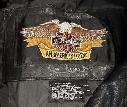 Vintage 90's Harley Davidson Motorcycle Leather Jacket Men's SZ 44L