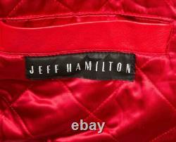 Vintage 90's JEFF HAMILTON BIKER LEATHER JACKET L LARGE COLLECTOR'S ITEM