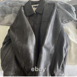 Vintage 90's J. Crew leather Jacket (Large) Nice