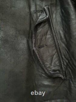 Vintage 90's Polo Ralph Lauren BUTTERY SOFT Black Leather Bomber Jacket Coat L