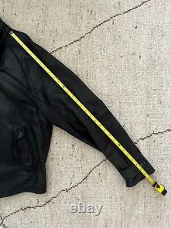 Vintage 90's Polo Ralph Lauren BUTTERY SOFT Black Leather Bomber Jacket Coat L