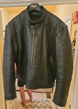 Vintage 90's River Road Men's Leather Cafe Racer Motorcycle Jacket SZ 48