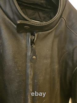 Vintage 90's River Road Men's Leather Cafe Racer Motorcycle Jacket SZ 48