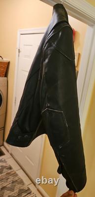 Vintage 90's River Road Men's Leather Cafe Racer Motorcycle Jacket SZ 48